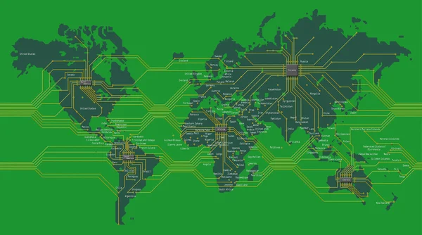 Mappa del mondo . — Foto Stock