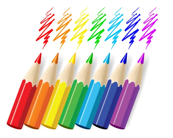 Renkli kalemler. — Stok Vektör
