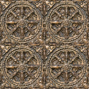 Metal seamless decorative pattern. clipart