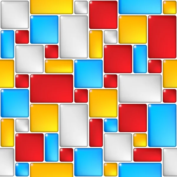 Flerfärgad mosaik sömlös bakgrund. — Stock vektor