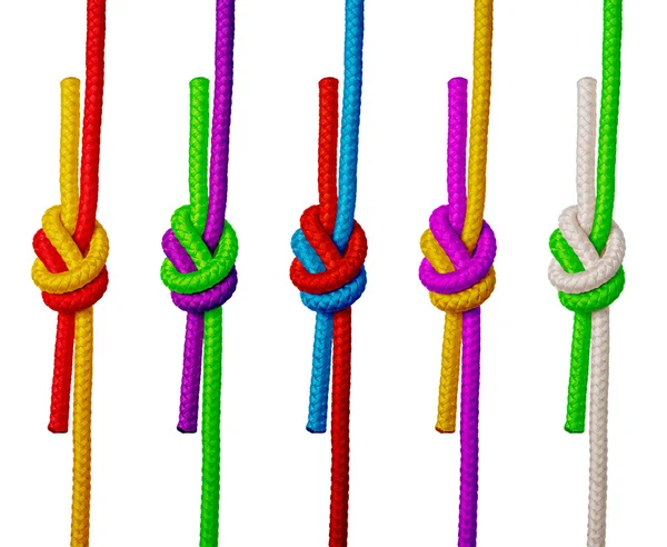 Вариколорные веревки . — стоковое фото