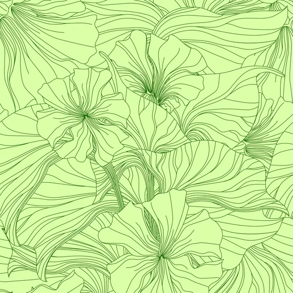 Lily seamless mönster. — Stock vektor