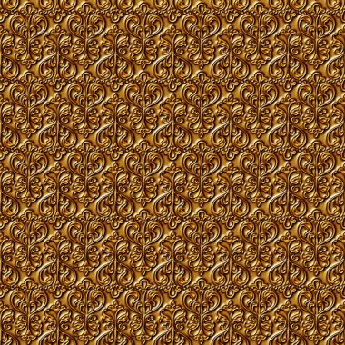 Floral gold seamless background. clipart