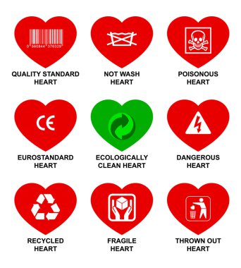 Standard of hearts. clipart