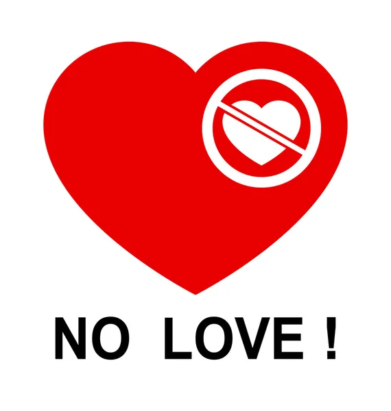 Nincs szeretet !!! — Stock Vector
