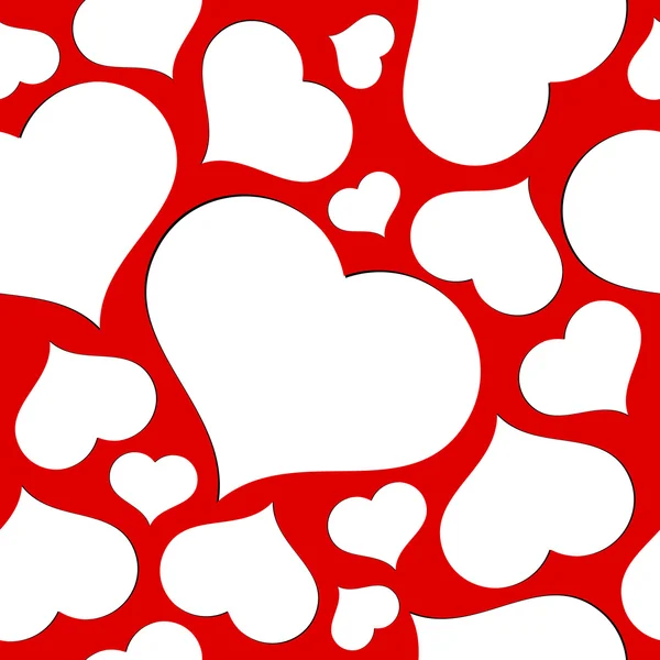 Hearts seamless background. — Stock Vector