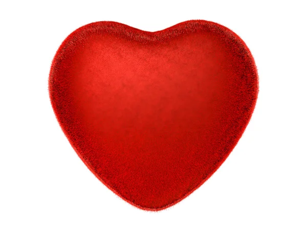 Red fluffy heart. — Stock Photo, Image