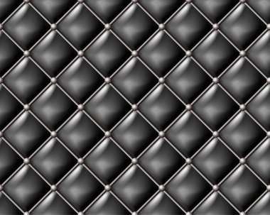 Black leather vector seamless pattern. clipart