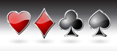 Playing card icons. clipart