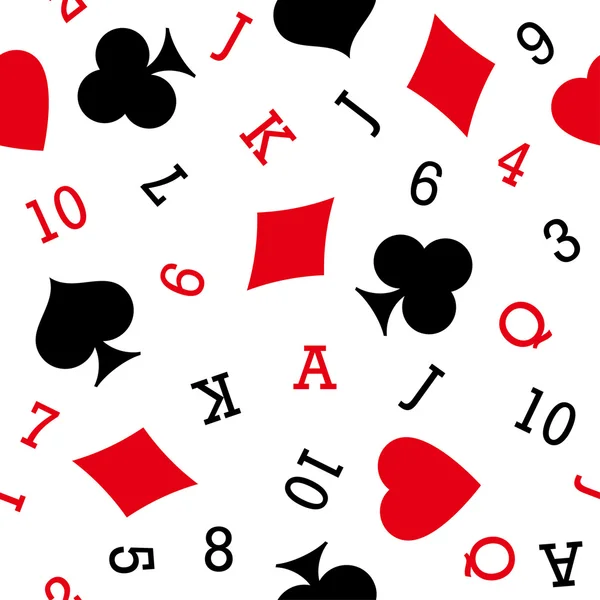 Spielkartensymbole nahtloser Hintergrund. — Stockvektor