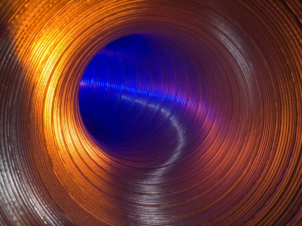Tubo azul (vista de dentro ). — Fotografia de Stock