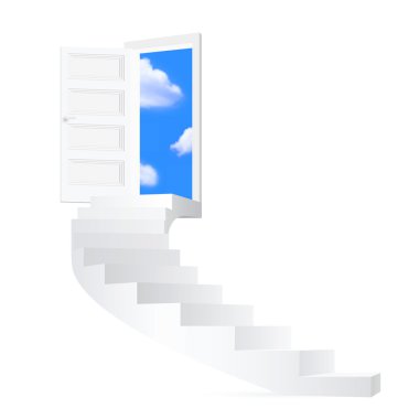 Stairs to sky. vector