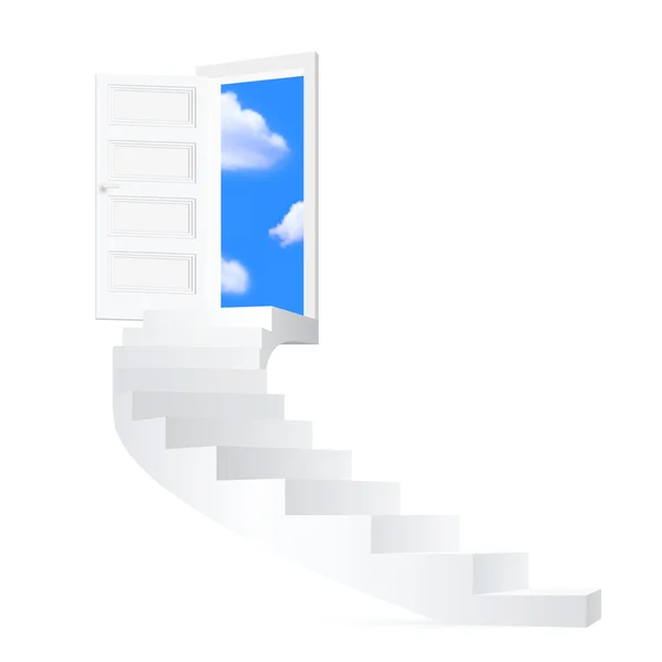 Stairs to sky. — Stock Vector