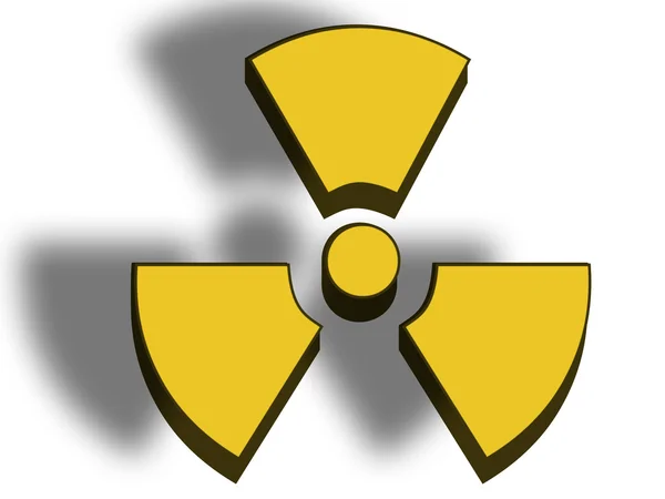 Sinal radioactivo de perigo . — Fotografia de Stock