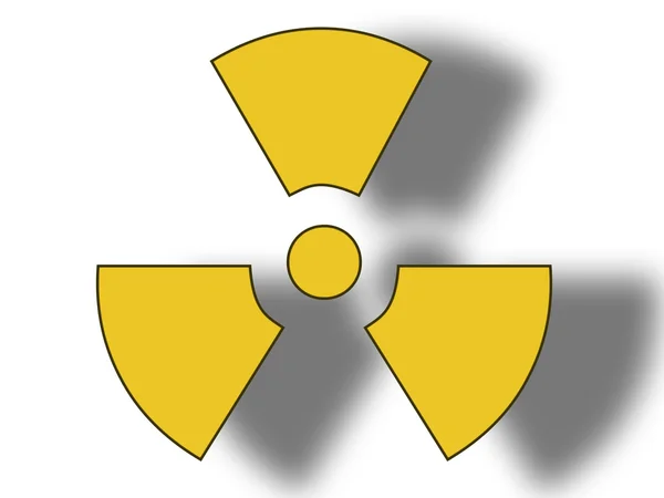 Radioaktivní přihlásit nebezpečí. — Stock fotografie