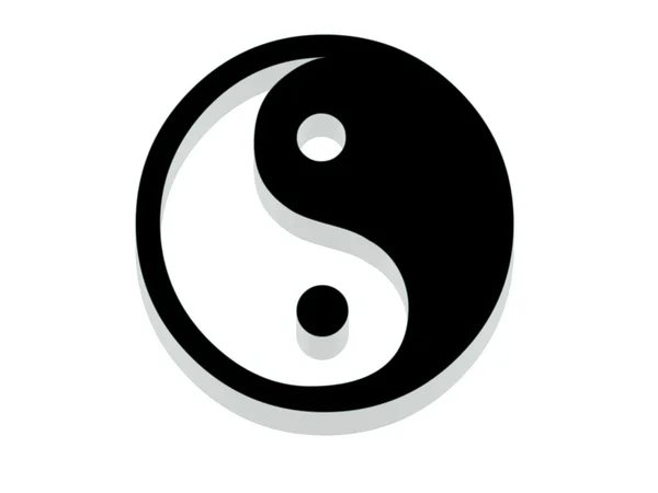 Yin yang pictogram. — Stockfoto