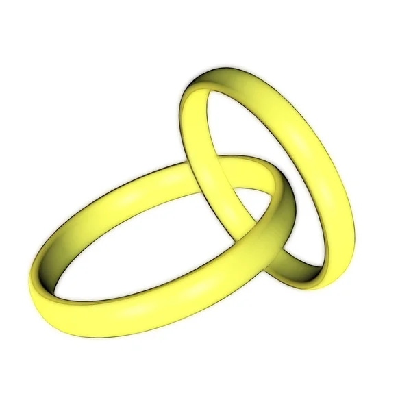 Two gold rings. — Stock Photo, Image