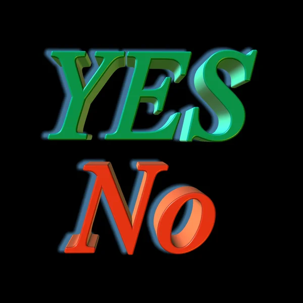 Sí y no . — Foto de Stock