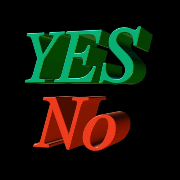 Sí y no . — Foto de Stock