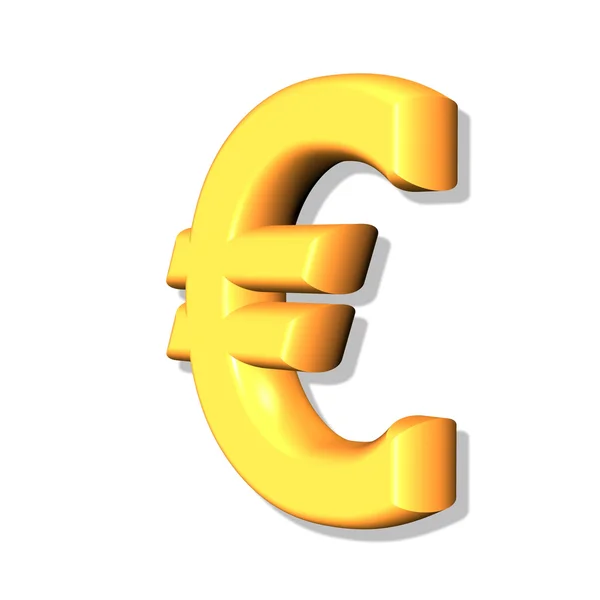 Signo de oro 3d euro . —  Fotos de Stock