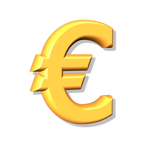 3D zlatý znak euro. — Stock fotografie