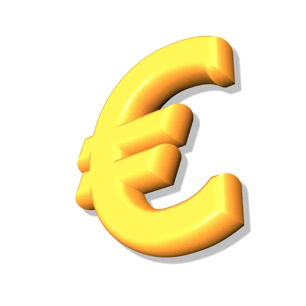 Золотой знак 3-го евро . — стоковое фото