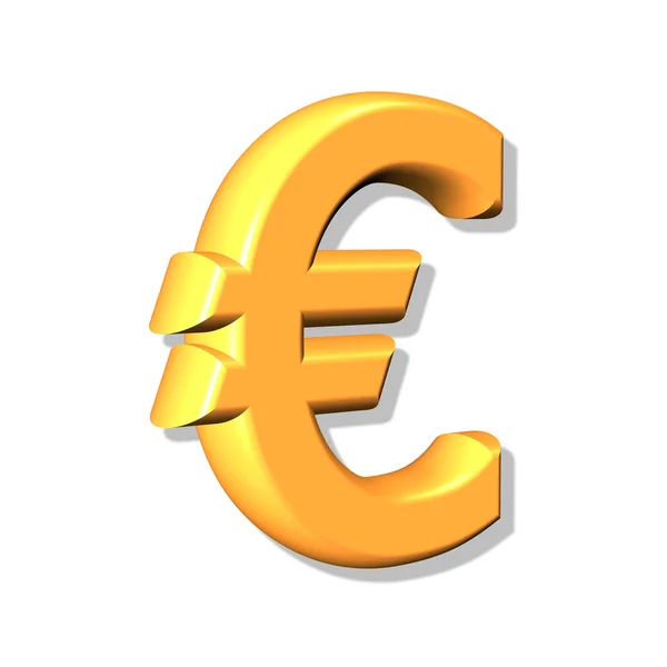 3D altın euro simgesi. — Stok fotoğraf