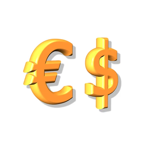Dólar & Euro . —  Fotos de Stock