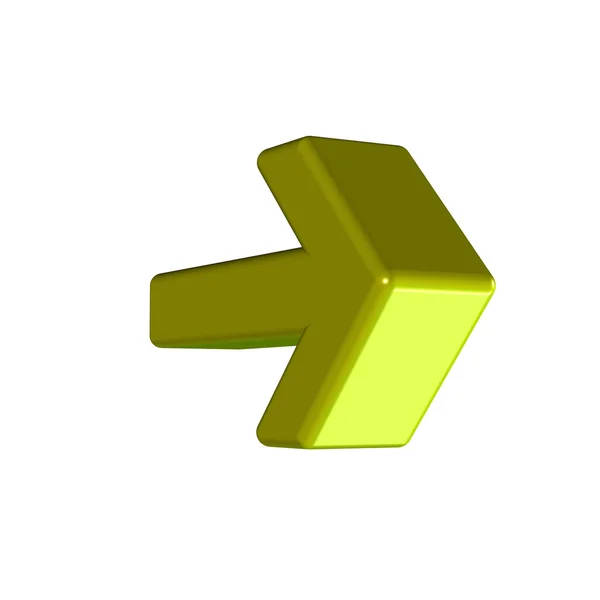 Flecha dorada 3D sobre . —  Fotos de Stock