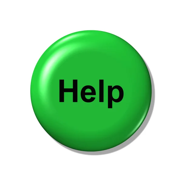El botón de ayuda . —  Fotos de Stock