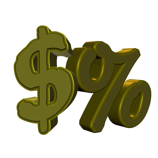 Een afbeelding van procentteken. — Stockfoto