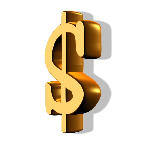 Gold dollar symbol. — Stock Photo, Image