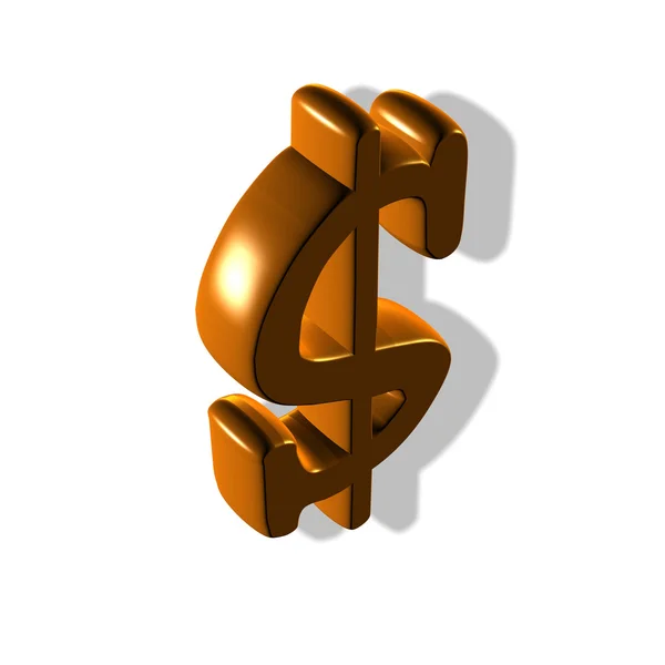 Símbolo del dólar de oro . —  Fotos de Stock