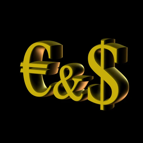 Euro & Dolla. — Stockfoto