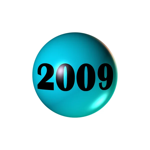 Blue Xmas sphere. — Stock Photo, Image