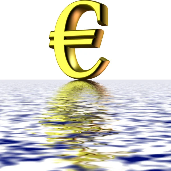 3d oro euro segno . — Foto Stock