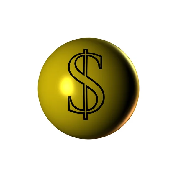 Arany dollár szimbólum. — Stock Fotó