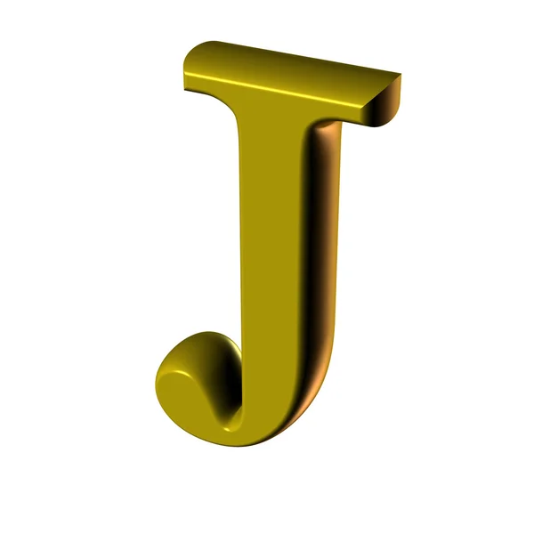 Złota "j". — Zdjęcie stockowe