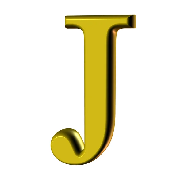 Goud "j". — Stockfoto