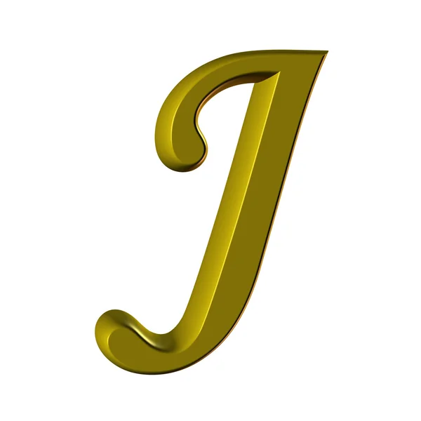 Zlato "j". — Stock fotografie