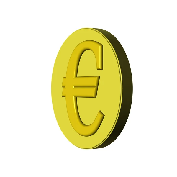 Jedna euromince. — Stock fotografie