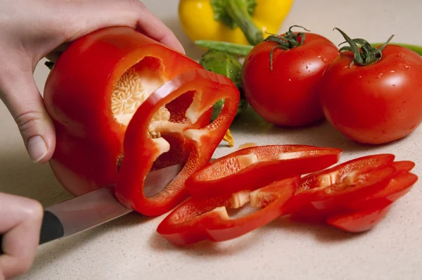 Солодкий перпер і помідори — стокове фото