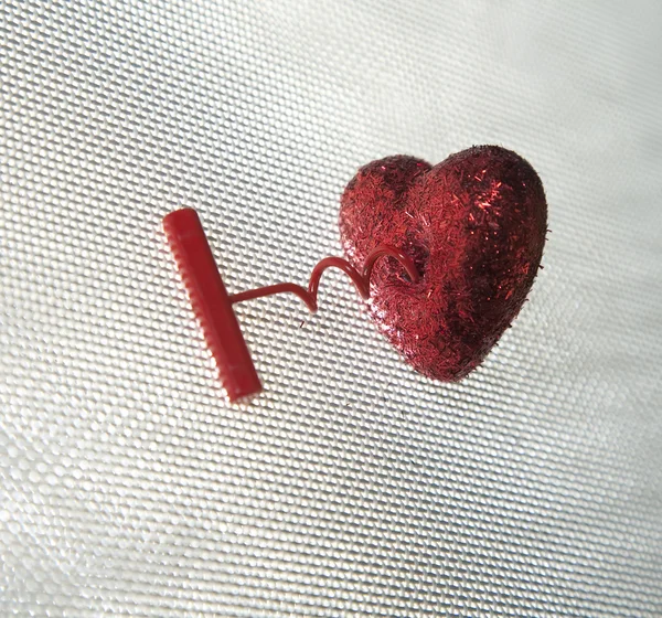 Uncorking a heart — Stock Photo, Image