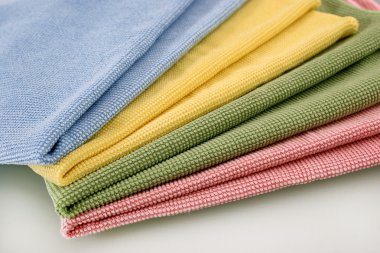 Set of four color honeycomb towels clipart