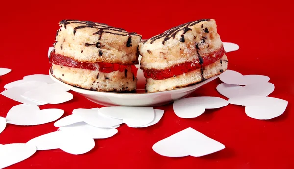 Красивий Смачний Торт Тіста Печивом Мармеладом — стокове фото