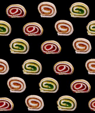 Sweet fruit jelly rolls clipart