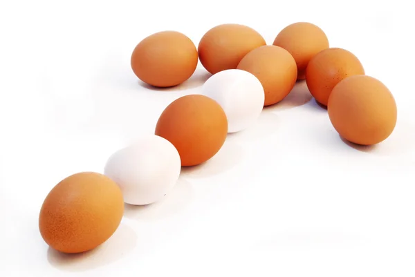 Fresh chicken eggs — Stock Photo, Image