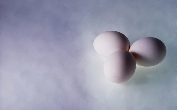 Свежие Белые Куриные Яйца — стоковое фото