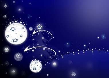 Blue cristmas abstraction clipart