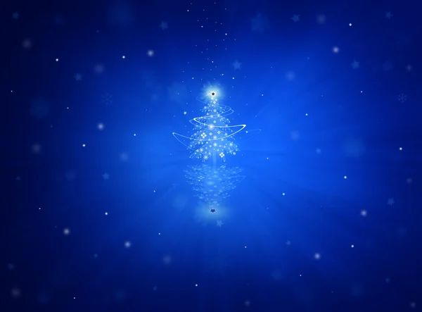 Blue christmas tree — Stock Photo, Image